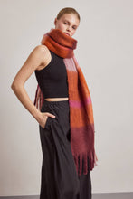 Load image into Gallery viewer, The Stockholm Scarf - Red &amp; Pumpkin Check