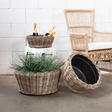 Load image into Gallery viewer, Woven Round Planter Lined in Various Sizes
