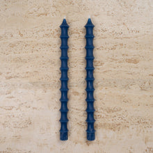 Load image into Gallery viewer, Bamboo Taper Beeswax Candles - A Pair: Alabaster White