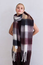 Load image into Gallery viewer, The Reykjavik Scarf - 100% Recycled - Purple/Brown Check