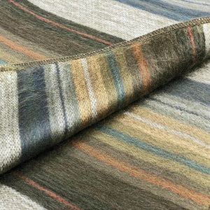 Striped Baby Alpaca Wool Throw Blanket
