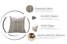 Load image into Gallery viewer, Interior Block Print Linen Blend Pillow Cover - Garud: Linen Blend / Both Side / 22X22