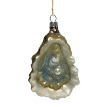 Load image into Gallery viewer, Oyster with Pearl Polish Glass Ornament