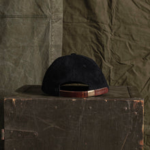 Load image into Gallery viewer, Lucky 13 Corduroy Black Hat with Horseshoe