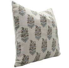 Load image into Gallery viewer, Hand Block Printed Botanical Linen Toss Pillow