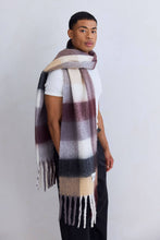 Load image into Gallery viewer, The Reykjavik Scarf - 100% Recycled - Purple/Brown Check