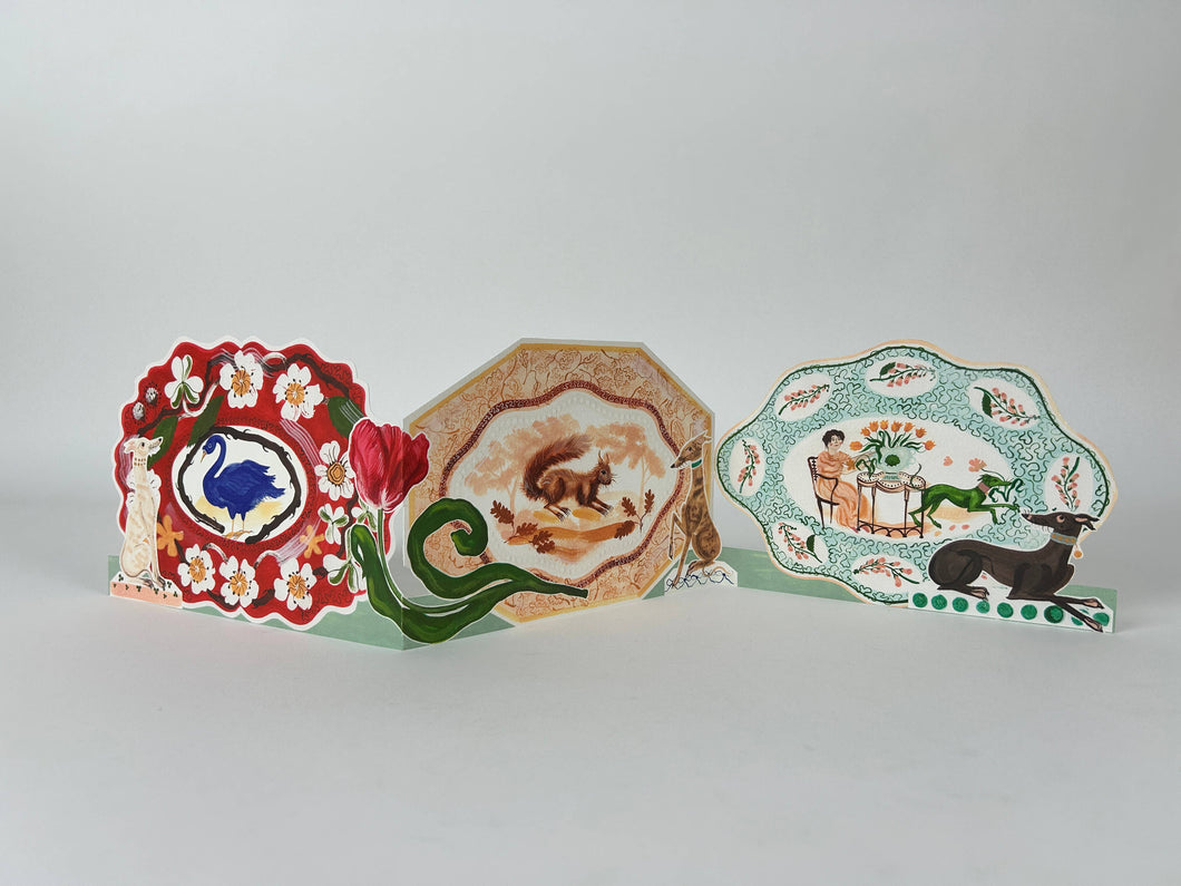 Romantic Platter Concertina Card