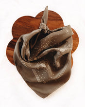 Load image into Gallery viewer, 100% Silk Bandana Scarf in Olive