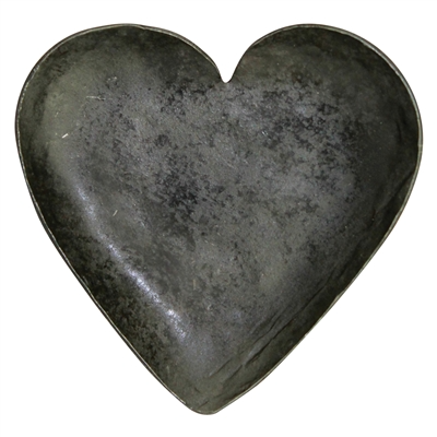 Heart Tray Black Metal