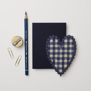 Blue Heart Mini Card