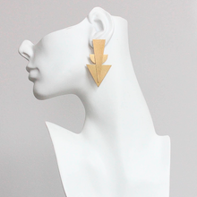 Load image into Gallery viewer, Brass Deco Earrings