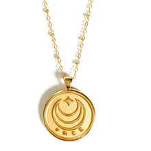 Load image into Gallery viewer, Jane Winchester 14k Gold Free Coin Pendant at Federal &amp; Black