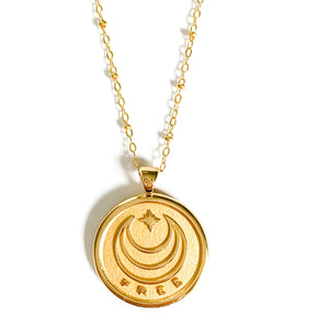 Jane Winchester 14k Gold Free Coin Pendant at Federal & Black