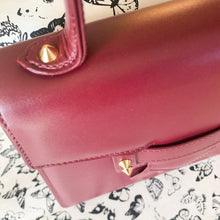 Load image into Gallery viewer, Red Top Handle Calf Skin Hermes Style Bag | Shop bags at Federal &amp; Black | Free Shipping