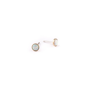 Shop the Opal & Brass Stud Earrings at Federal & Black