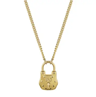 Love Lock Necklace 18k Gold Plated