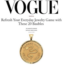 Load image into Gallery viewer, Shop Vogue Magazine pick, the Protect Coin Pendant by Jane Winchester, at Federal &amp; Black