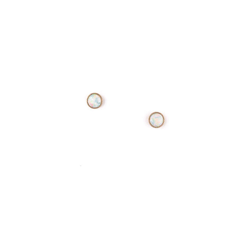 Shop the Opal & Brass Stud Earrings at Federal & Black